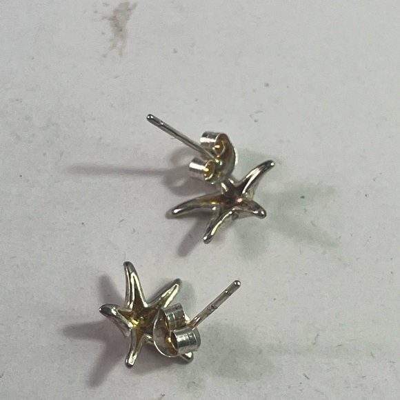 Sterling Silver Starfish Studs 925 1.1 grams Mermaid core Nautical ocean - Picture 3 of 4